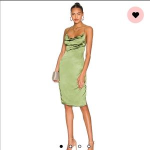 Superdown Billie Drape Midi Dress - Green